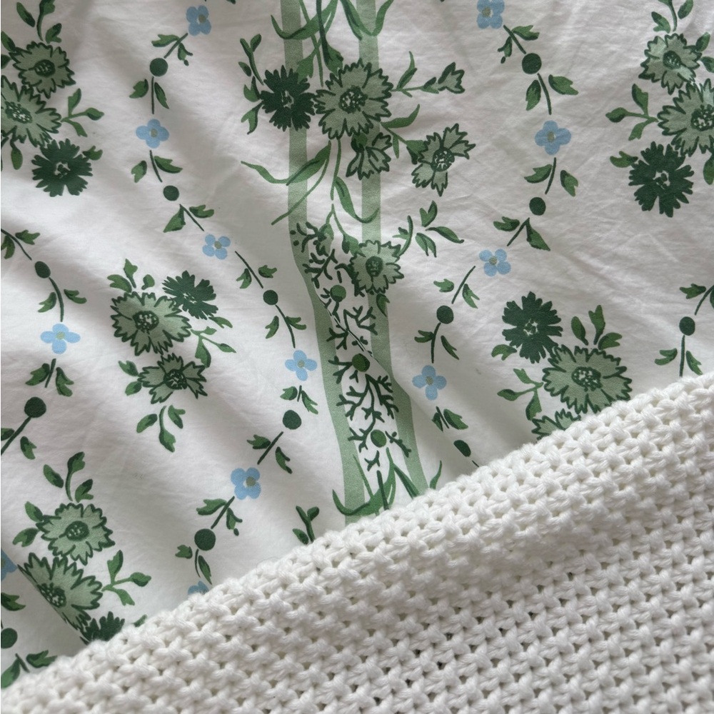 HILL HOUSE HOME GREEN VINE FLORAL DUVET